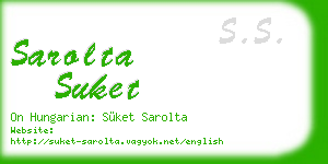 sarolta suket business card